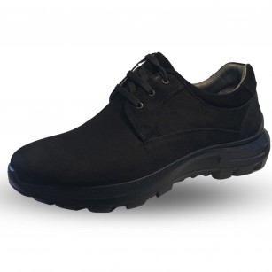 Мъжки ежедневни обувки Soho Mayfair естествен набук черни 